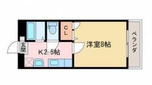 イーストコート・一忠 311の間取り画像