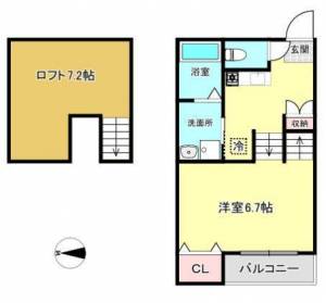 新 2-Dの間取り画像