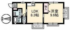 シャーメゾン長崎 102の間取り画像