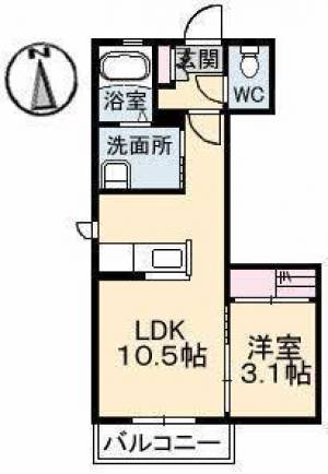 シャーメゾンWe-Ⅱ 202の間取り画像