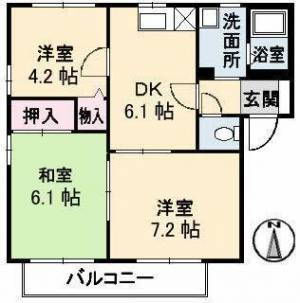 ヴィラ・グレース A0201の間取り画像