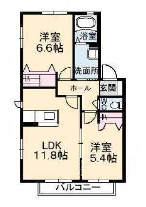 ファミーユ寿　Ａ棟 202の間取り画像