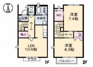 シャーメゾンりんごの樹　Ｂ棟 105の間取り画像