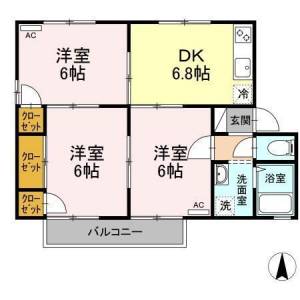 ヴィラアスカ30　Ｃ棟 202の間取り画像