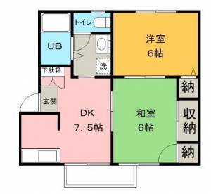 ドミール庄内南 201の間取り画像