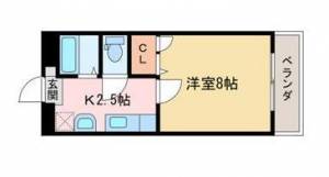 イーストコート・一忠 313の間取り画像