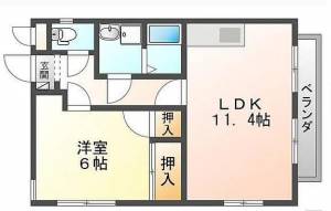 コーポラスカメリア 202の間取り画像