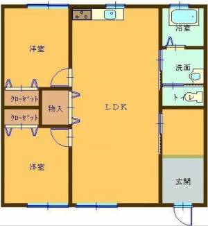 萩生千葉アパート 1F西の間取り画像