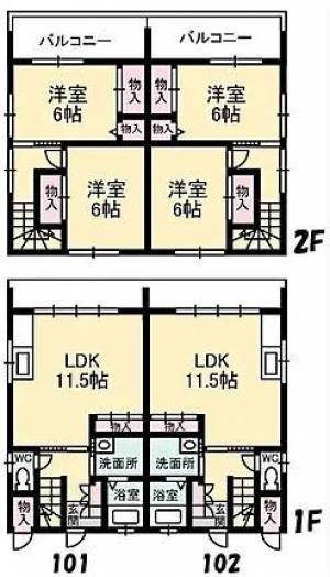 タックハイツ B102の間取り画像