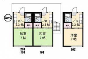 ヴィラあさひ 101の間取り画像