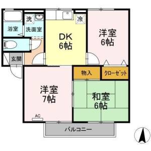 エトワール中村 102の間取り画像