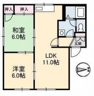 アークヒルズ中村　Ｅ棟 112の間取り画像