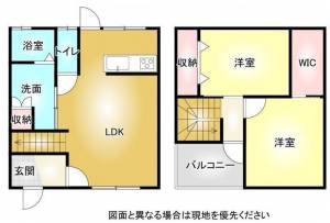 カンパニア西の土居 104の間取り画像