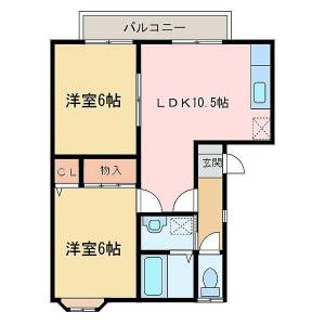 ヒマワリ 100の間取り画像