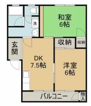 上原ハイツ　A棟 A-8の間取り画像