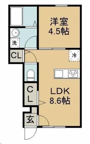 ベルグレイヴィア新居浜駅Ⅱ 103の間取り画像