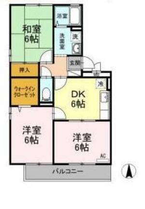 ヴィラアスカ30 D棟 201の間取り画像