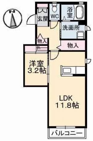 シャーメゾンWe-Ⅱ 101の間取り画像