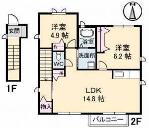 シャーメゾン中須賀 A0102の間取り画像