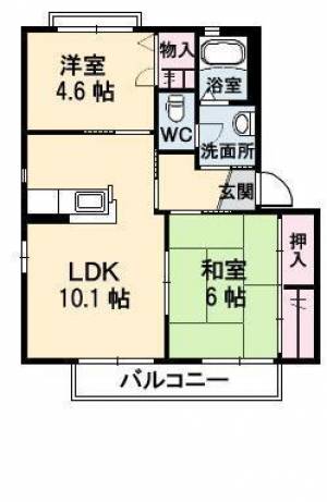 シャーメゾンJINNO A0202の間取り画像