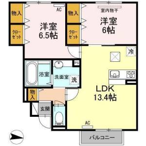 D-room船木 103の間取り画像