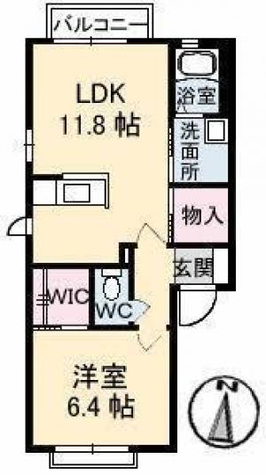 シャーメゾン和田 102の間取り画像