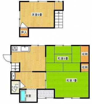 又野１-8-38貸家 1の間取り画像