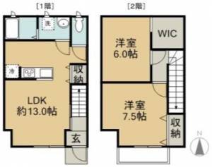 アーバンステージ西原 Cの間取り画像