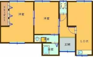 望月貸家 南東の間取り画像