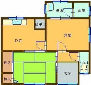 望月貸家 北東の間取り画像