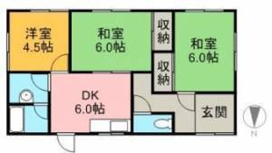 中村松木1-10-38（桧垣貸家） 4の間取り画像