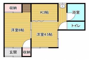 郷3丁目10-11貸家　南 南の間取り画像