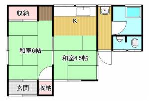 郷3丁目10-11貸家　南 南の間取り画像