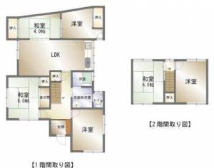 御蔵町2-12貸家 1の間取り画像