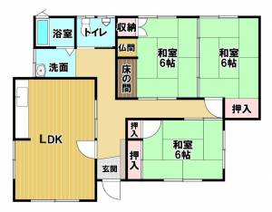 城下町4-25　貸家 1の間取り画像