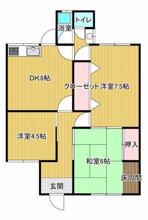 北内町二丁目1-37　貸家 3の間取り画像