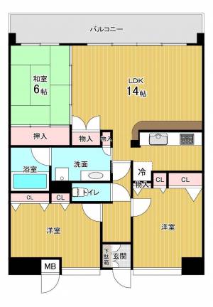 ポレスター大町 702の間取り画像