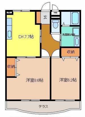 シャトレ東予 102の間取り画像