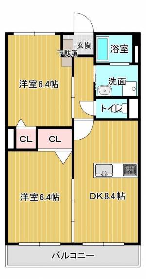 フレスコマンションⅢ　B棟 202の間取り画像