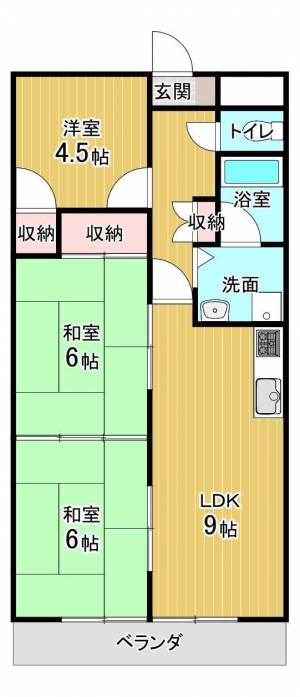 サンヒルズ共栄 203の間取り画像