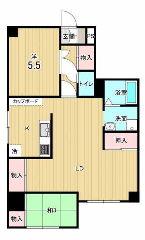 グランドハイツ 401の間取り画像