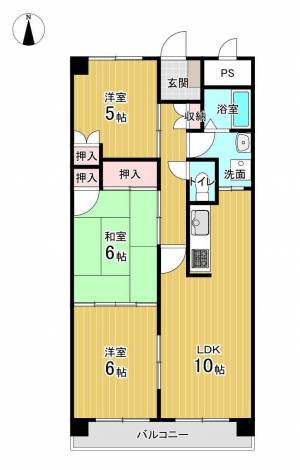 大成マンション 602の間取り画像