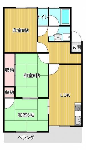 一色第三マンション 202の間取り画像