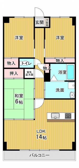 マルイラベンダーヒルズ 105の間取り画像