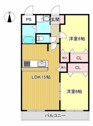 パレロワイヤル小松町 303の間取り画像