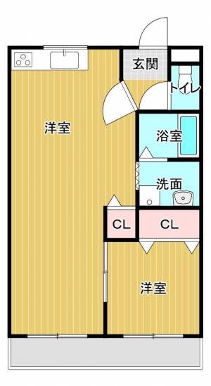 グレース河上 2Bの間取り画像