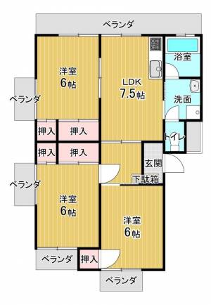 ＥＡＳＴ-１ 102の間取り画像