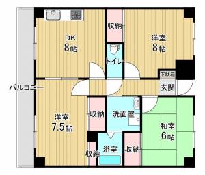 メゾンいしづち 201の間取り画像