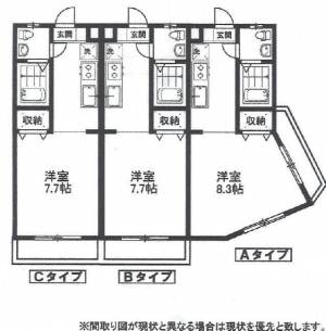 ジョイ・ジュネス 3Cの間取り画像