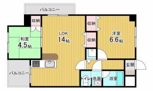 駅前ロードタウン 5-Eの間取り画像